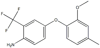 4-(2-methoxy-4-methylphenoxy)-2-(trifluoromethyl)aniline Struktur