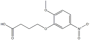 4-(2-methoxy-5-nitrophenoxy)butanoic acid Struktur