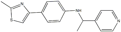 4-(2-methyl-1,3-thiazol-4-yl)-N-[1-(pyridin-4-yl)ethyl]aniline Struktur