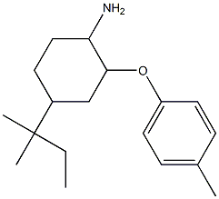 4-(2-methylbutan-2-yl)-2-(4-methylphenoxy)cyclohexan-1-amine Struktur