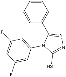 4-(3,5-difluorophenyl)-5-phenyl-4H-1,2,4-triazole-3-thiol Struktur