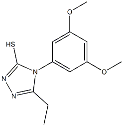 4-(3,5-dimethoxyphenyl)-5-ethyl-4H-1,2,4-triazole-3-thiol Struktur