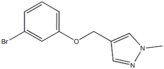 4-(3-bromophenoxymethyl)-1-methyl-1H-pyrazole Struktur