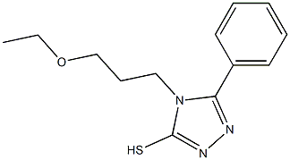 4-(3-ethoxypropyl)-5-phenyl-4H-1,2,4-triazole-3-thiol Struktur