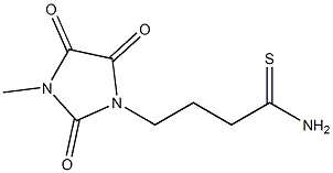 4-(3-methyl-2,4,5-trioxoimidazolidin-1-yl)butanethioamide Struktur