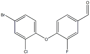 4-(4-bromo-2-chlorophenoxy)-3-fluorobenzaldehyde Struktur