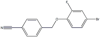 4-(4-bromo-2-fluorophenoxymethyl)benzonitrile Struktur