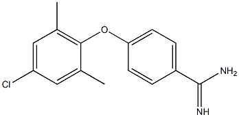 4-(4-chloro-2,6-dimethylphenoxy)benzene-1-carboximidamide Struktur