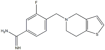 4-(6,7-dihydrothieno[3,2-c]pyridin-5(4H)-ylmethyl)-3-fluorobenzenecarboximidamide Struktur