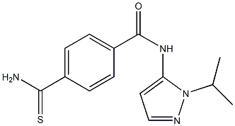 4-(aminocarbonothioyl)-N-(1-isopropyl-1H-pyrazol-5-yl)benzamide Struktur