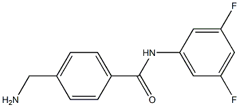 4-(aminomethyl)-N-(3,5-difluorophenyl)benzamide Struktur