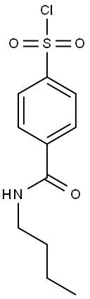 4-(butylcarbamoyl)benzene-1-sulfonyl chloride Struktur