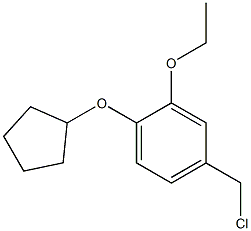 4-(chloromethyl)-1-(cyclopentyloxy)-2-ethoxybenzene Struktur