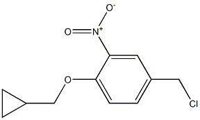 4-(chloromethyl)-1-(cyclopropylmethoxy)-2-nitrobenzene Struktur