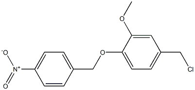 4-(chloromethyl)-2-methoxy-1-[(4-nitrophenyl)methoxy]benzene Struktur