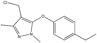 4-(chloromethyl)-5-(4-ethylphenoxy)-1,3-dimethyl-1H-pyrazole Struktur