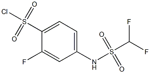 4-(difluoromethanesulfonamido)-2-fluorobenzene-1-sulfonyl chloride Struktur