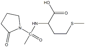 4-(methylsulfanyl)-2-[1-(2-oxopyrrolidin-1-yl)acetamido]butanoic acid Struktur