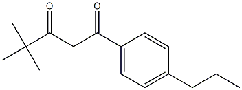 4,4-dimethyl-1-(4-propylphenyl)pentane-1,3-dione Struktur