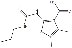 4,5-dimethyl-2-[(propylcarbamoyl)amino]thiophene-3-carboxylic acid Struktur