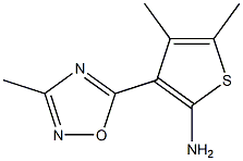 4,5-dimethyl-3-(3-methyl-1,2,4-oxadiazol-5-yl)thiophen-2-amine Struktur