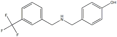 4-[({[3-(trifluoromethyl)phenyl]methyl}amino)methyl]phenol Struktur