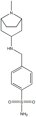 4-[({8-methyl-8-azabicyclo[3.2.1]octan-3-yl}amino)methyl]benzene-1-sulfonamide Struktur