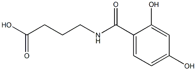 4-[(2,4-dihydroxybenzoyl)amino]butanoic acid Struktur