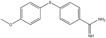 4-[(4-methoxyphenyl)sulfanyl]benzene-1-carboximidamide Struktur