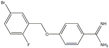 4-[(5-bromo-2-fluorobenzyl)oxy]benzenecarboximidamide Struktur