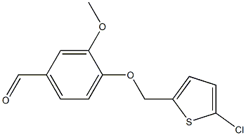 4-[(5-chlorothiophen-2-yl)methoxy]-3-methoxybenzaldehyde Struktur