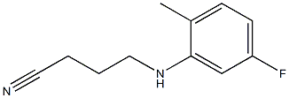 4-[(5-fluoro-2-methylphenyl)amino]butanenitrile Struktur