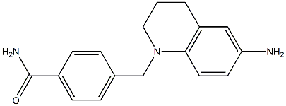 4-[(6-amino-1,2,3,4-tetrahydroquinolin-1-yl)methyl]benzamide Struktur