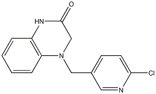 4-[(6-chloropyridin-3-yl)methyl]-1,2,3,4-tetrahydroquinoxalin-2-one Struktur