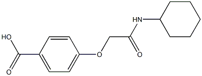 4-[(cyclohexylcarbamoyl)methoxy]benzoic acid Struktur