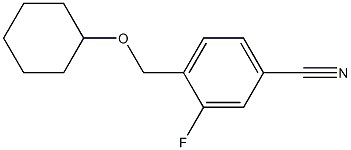 4-[(cyclohexyloxy)methyl]-3-fluorobenzonitrile Struktur