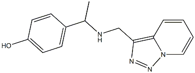 4-[1-({[1,2,4]triazolo[3,4-a]pyridin-3-ylmethyl}amino)ethyl]phenol Struktur