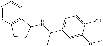 4-[1-(2,3-dihydro-1H-inden-1-ylamino)ethyl]-2-methoxyphenol Struktur