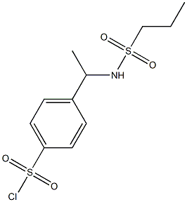 4-[1-(propane-1-sulfonamido)ethyl]benzene-1-sulfonyl chloride Struktur