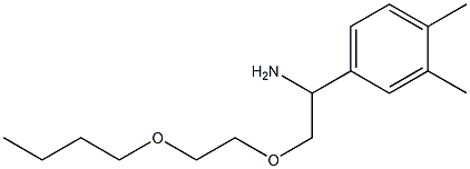 4-[1-amino-2-(2-butoxyethoxy)ethyl]-1,2-dimethylbenzene Struktur