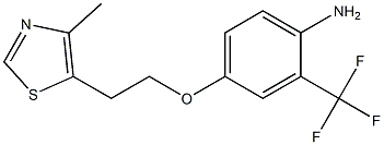 4-[2-(4-methyl-1,3-thiazol-5-yl)ethoxy]-2-(trifluoromethyl)aniline Struktur