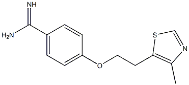 4-[2-(4-methyl-1,3-thiazol-5-yl)ethoxy]benzene-1-carboximidamide Struktur