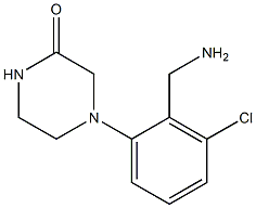 4-[2-(aminomethyl)-3-chlorophenyl]piperazin-2-one Struktur