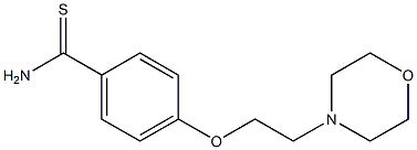 4-[2-(morpholin-4-yl)ethoxy]benzene-1-carbothioamide Struktur