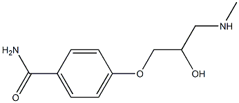 4-[2-hydroxy-3-(methylamino)propoxy]benzamide Struktur