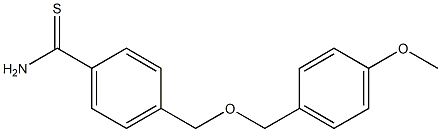 4-{[(4-methoxyphenyl)methoxy]methyl}benzene-1-carbothioamide Struktur