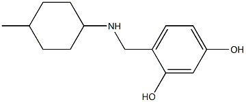 4-{[(4-methylcyclohexyl)amino]methyl}benzene-1,3-diol Struktur