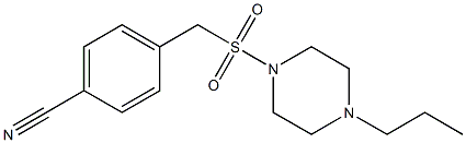 4-{[(4-propylpiperazine-1-)sulfonyl]methyl}benzonitrile Struktur