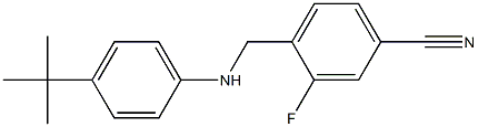 4-{[(4-tert-butylphenyl)amino]methyl}-3-fluorobenzonitrile Struktur