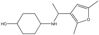 4-{[1-(2,5-dimethylfuran-3-yl)ethyl]amino}cyclohexan-1-ol Struktur